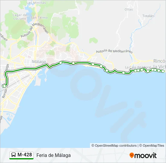 M-428 Bus Line Map