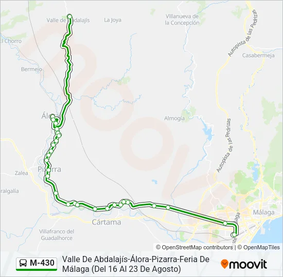 M-430 Bus Line Map