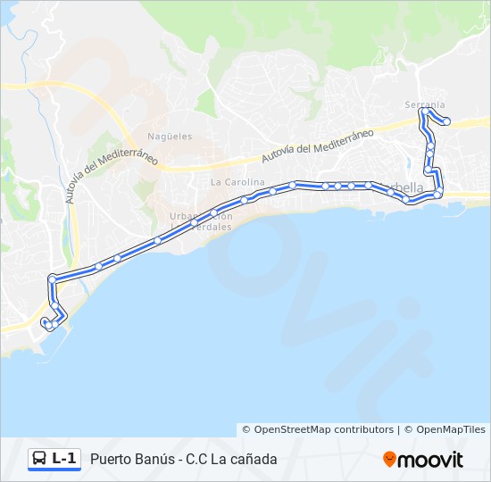 L1 Route Schedules Stops Maps Puerto Banus C C La Canada