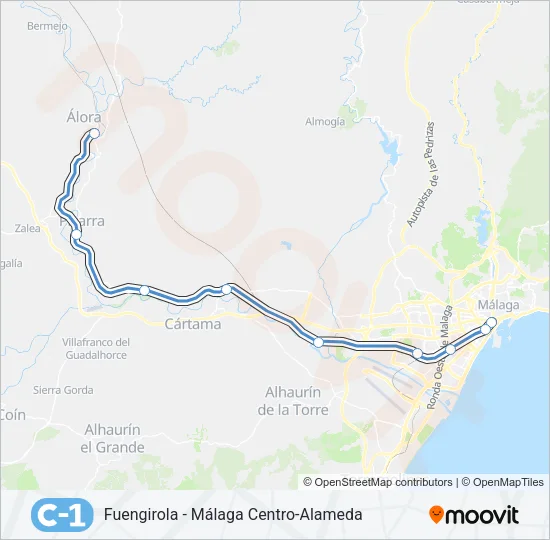 C1 Train Line Map