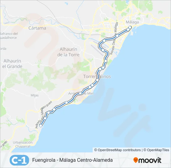 C1 Train Line Map