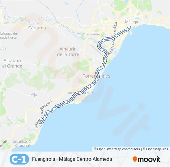C1 Train Line Map