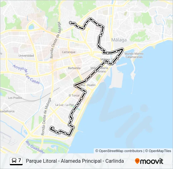 7 Bus Line Map