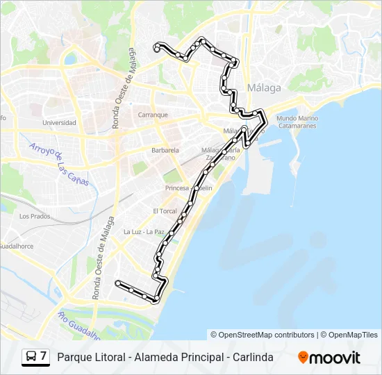 7 Bus Line Map