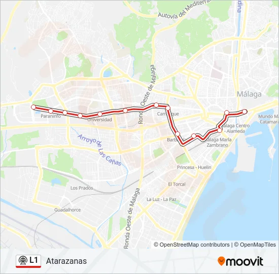 L1 Metro Line Map