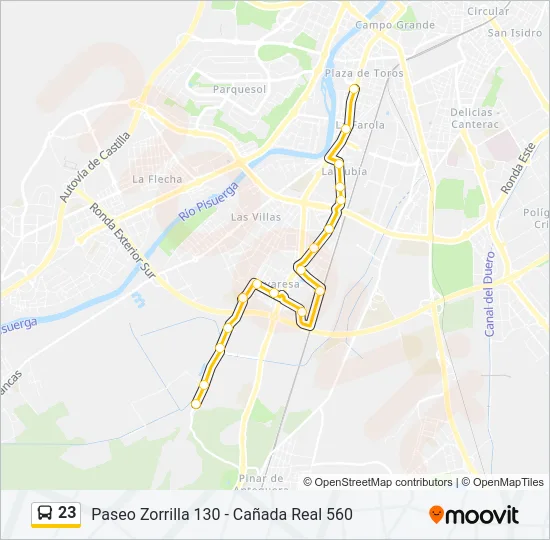 23 Bus Line Map