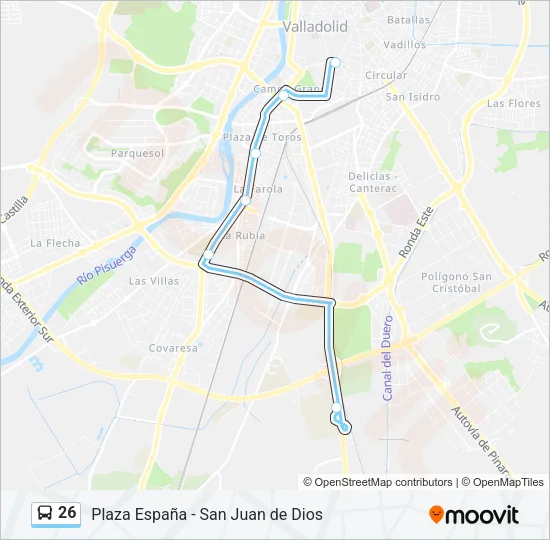 26 Bus Line Map