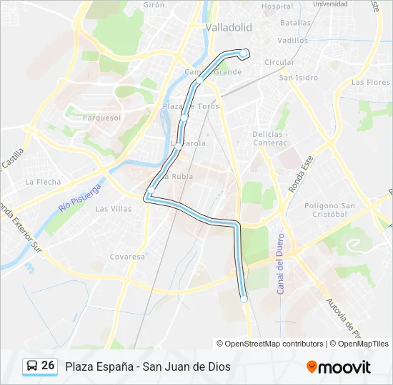 26 Bus Line Map