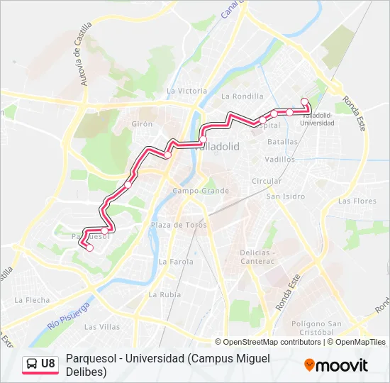 U8 Bus Line Map