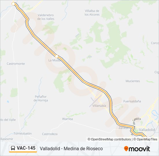 Mapa de VAC-145 de autobús