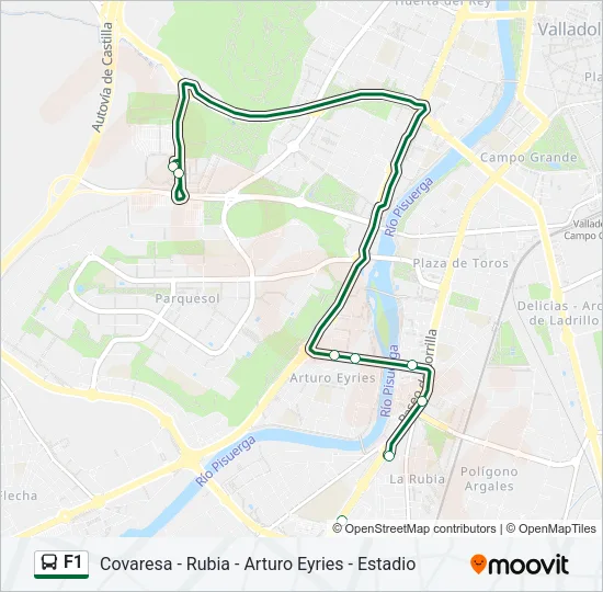F1 Bus Line Map