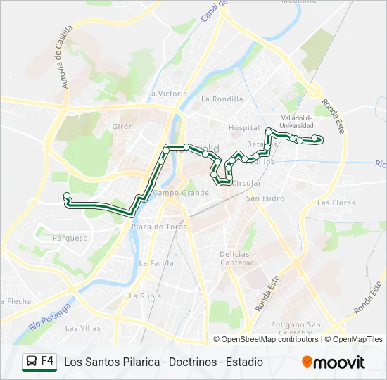 F4 bus Mapa de línia