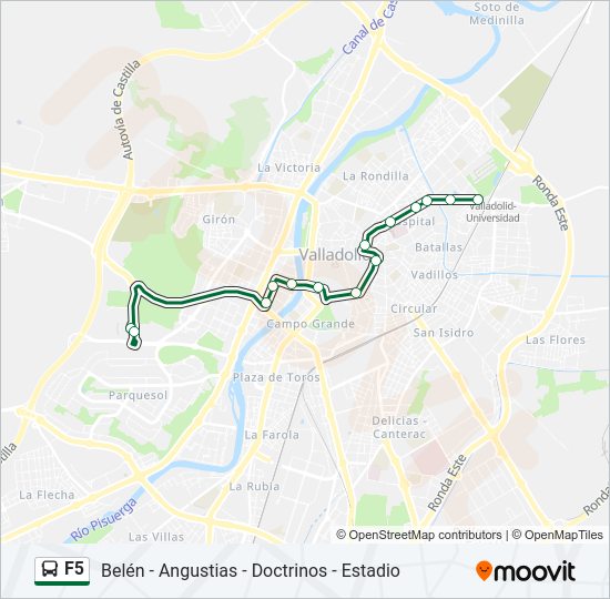 Mapa de F5 de autobús