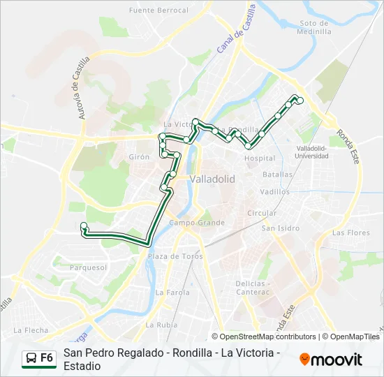 F6 bus Mapa de línia