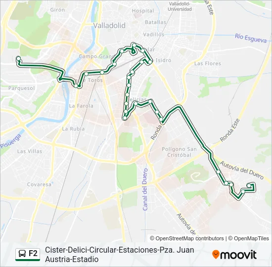 F2 Bus Line Map