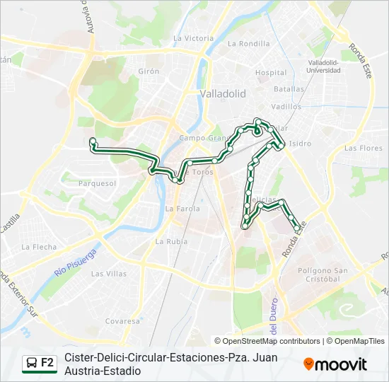 F2 Bus Line Map
