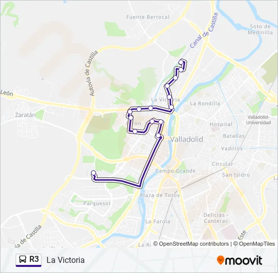 R3 Bus Line Map