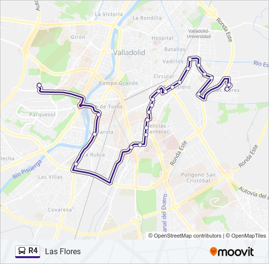 R4 bus Mapa de línia