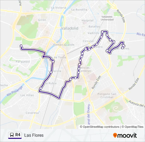 R4 Bus Line Map