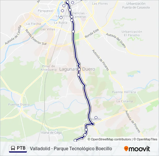 PTB Bus Line Map
