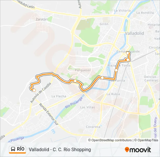 RÍO Bus Line Map