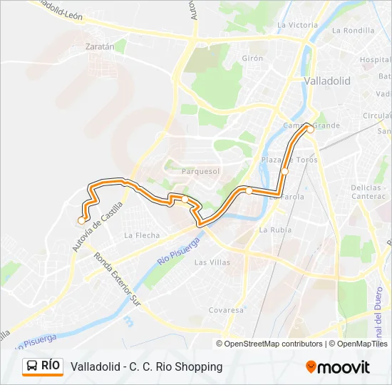 RÍO Bus Line Map