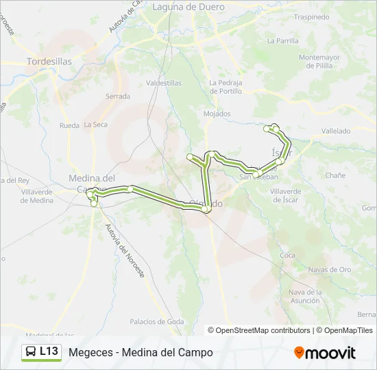 L13 Bus Line Map