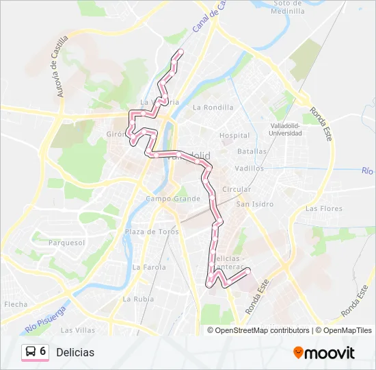 6 Bus Line Map
