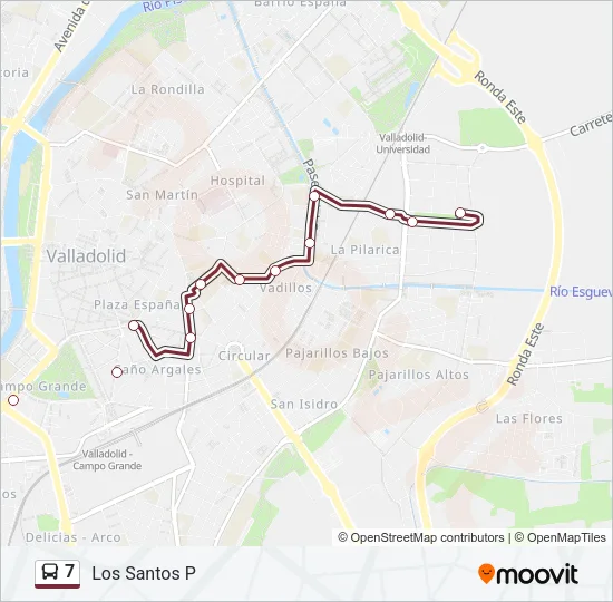 7 Bus Line Map