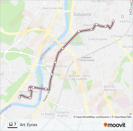 7 Bus Line Map