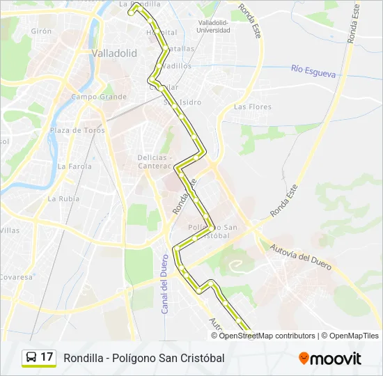 17 Bus Line Map