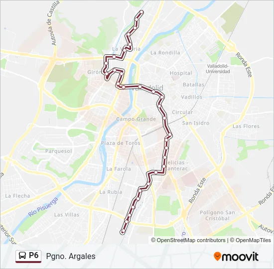 P6 Bus Line Map
