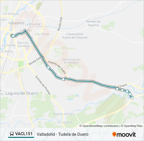VACL151 Bus Line Map