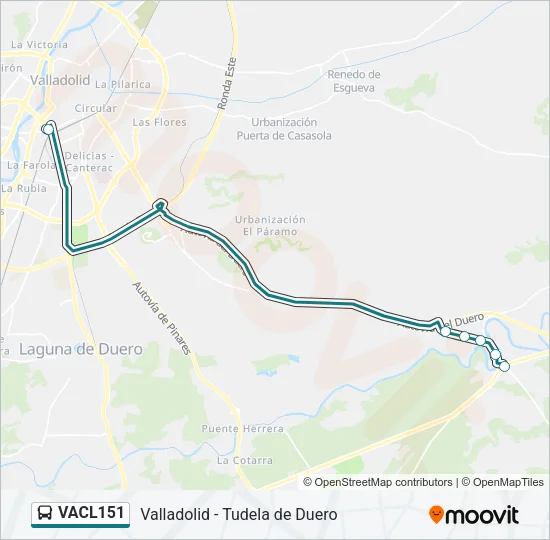 VACL151 Bus Line Map