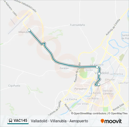 VAC145 Bus Line Map