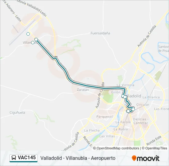 VAC145 Bus Line Map