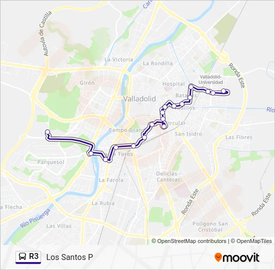 R3 Bus Line Map