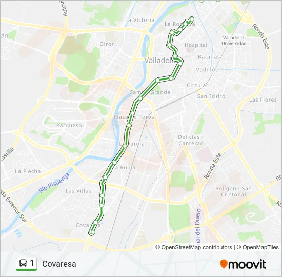 1 Bus Line Map