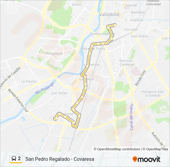 2 Bus Line Map