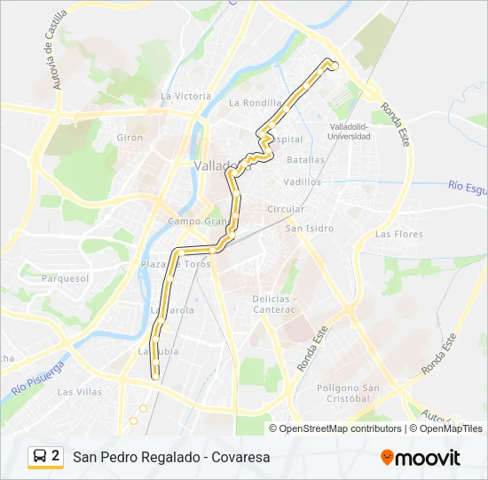 2 Bus Line Map