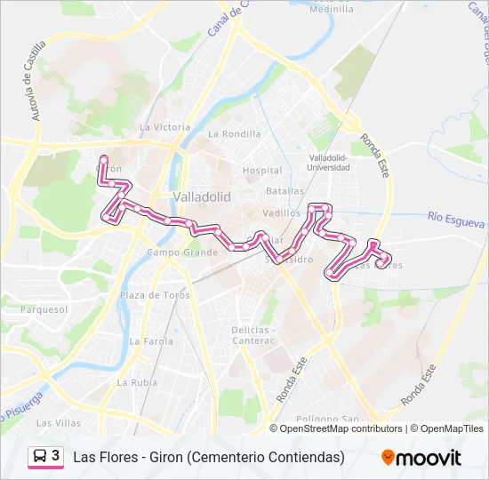3 Bus Line Map