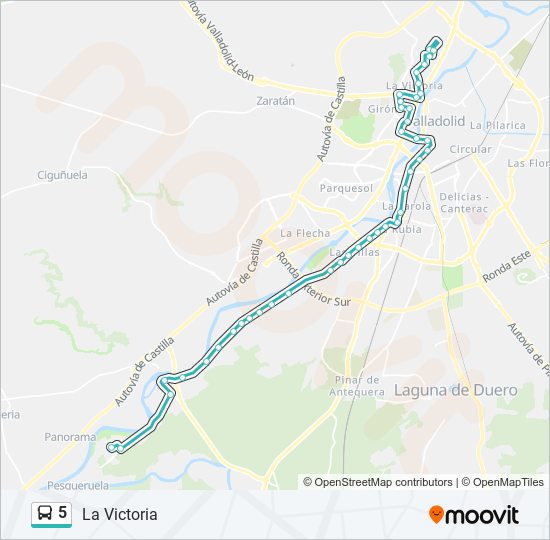 Mapa de 5 de autobús