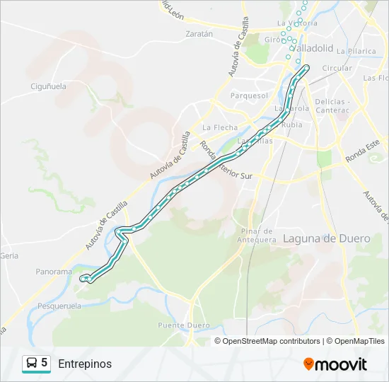 5 Bus Line Map