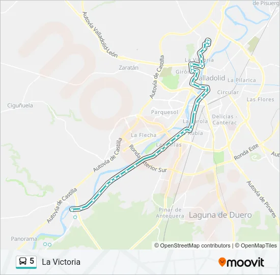 5 Bus Line Map
