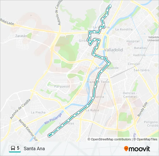 5 Bus Line Map