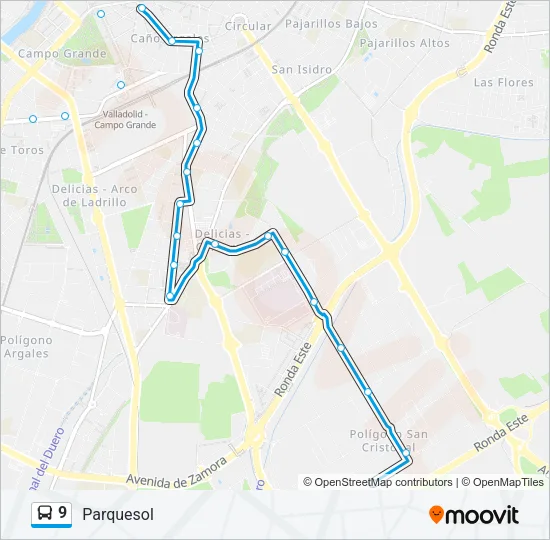 9 Bus Line Map