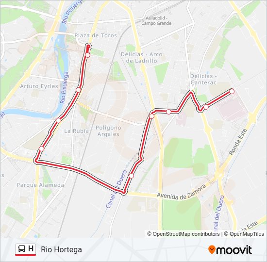H Bus Line Map