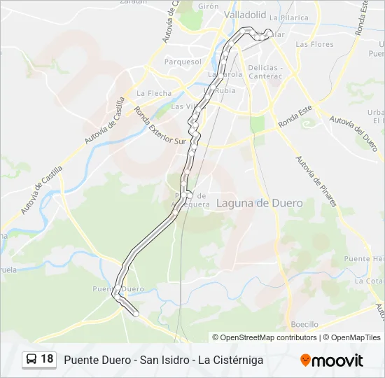18 Bus Line Map