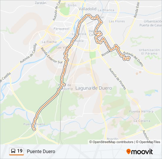 19 bus Line Map