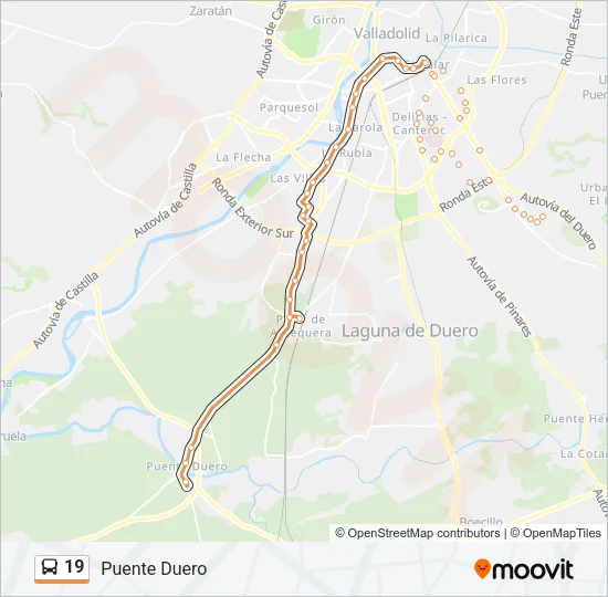 19 Bus Line Map